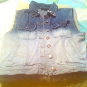 Forever 21 Blue Studded Vest